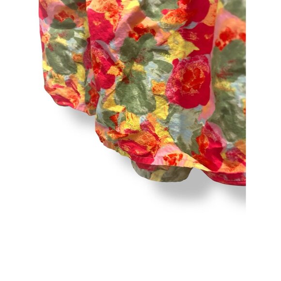 Peyton & Parker Bright Floral Ruffled Smocked Tie Back Maxi Dress Size Large - Picture 12 of 15